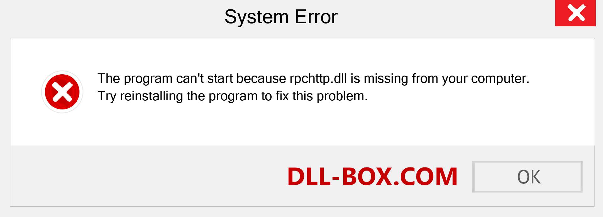  rpchttp.dll file is missing?. Download for Windows 7, 8, 10 - Fix  rpchttp dll Missing Error on Windows, photos, images